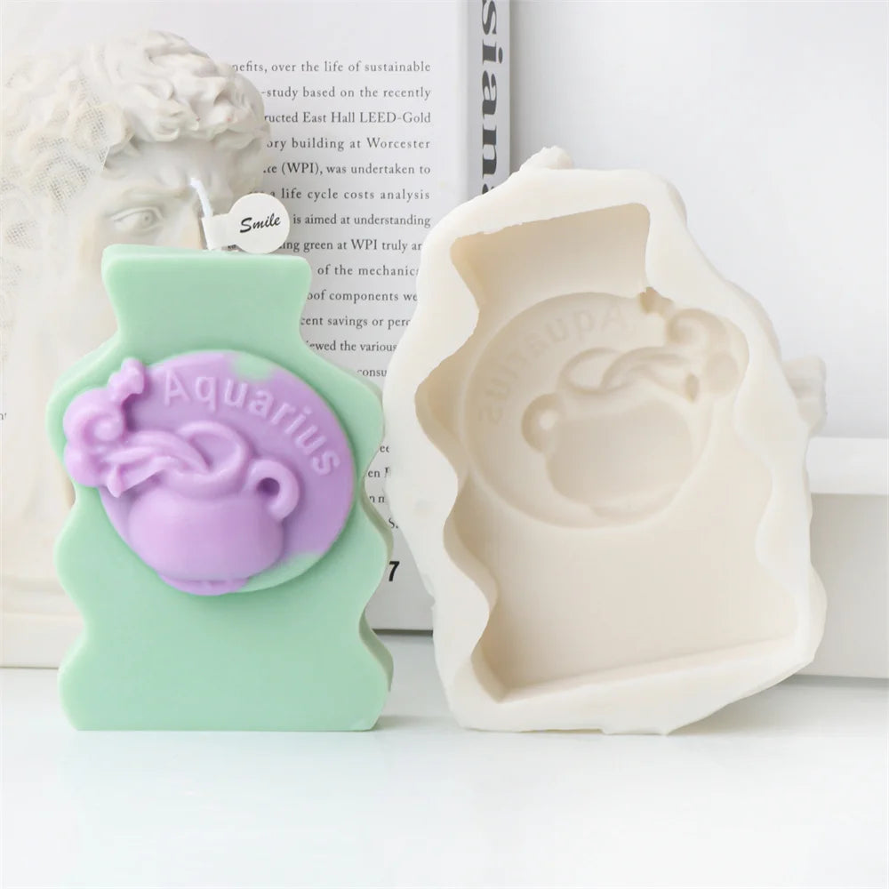Astrology Art Craft DIY 12 Constellation Silicone Candle Molds