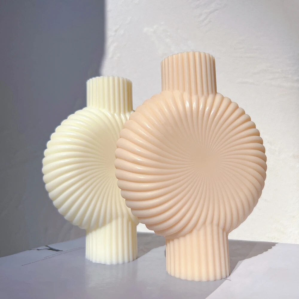 Swirl Vase Candle Mold