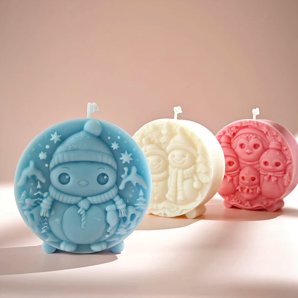 Christmas Snowman Candle Mold