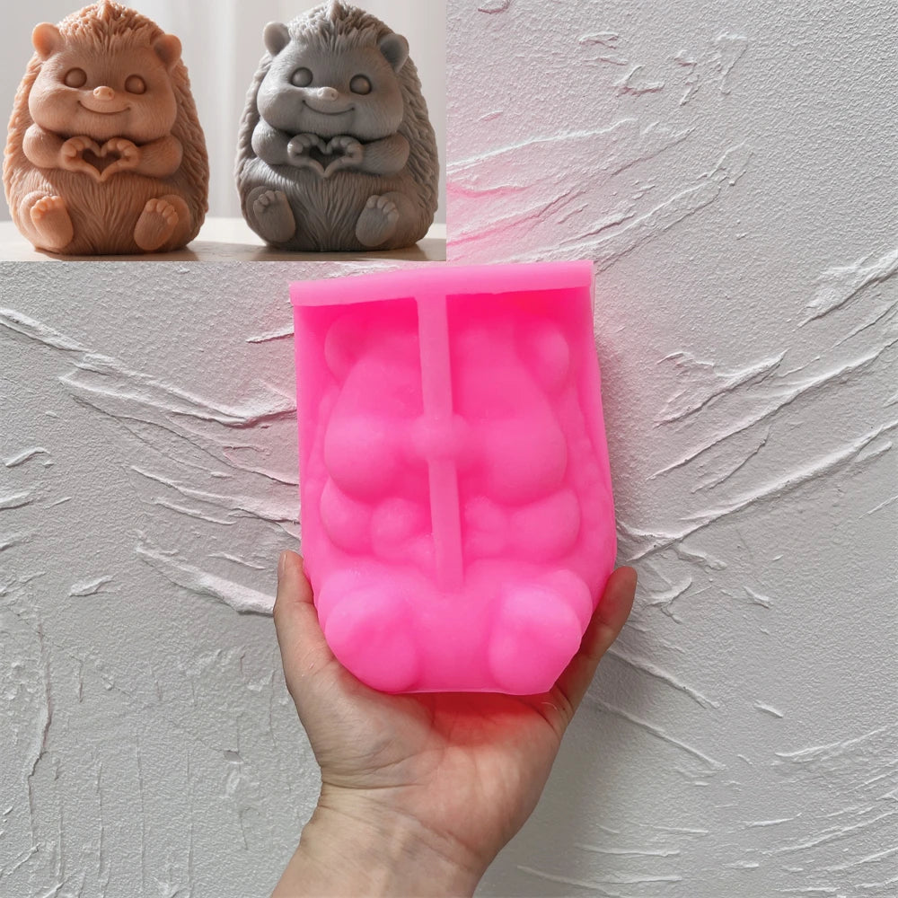 Cute Hedgehog Silicone Candle Mold