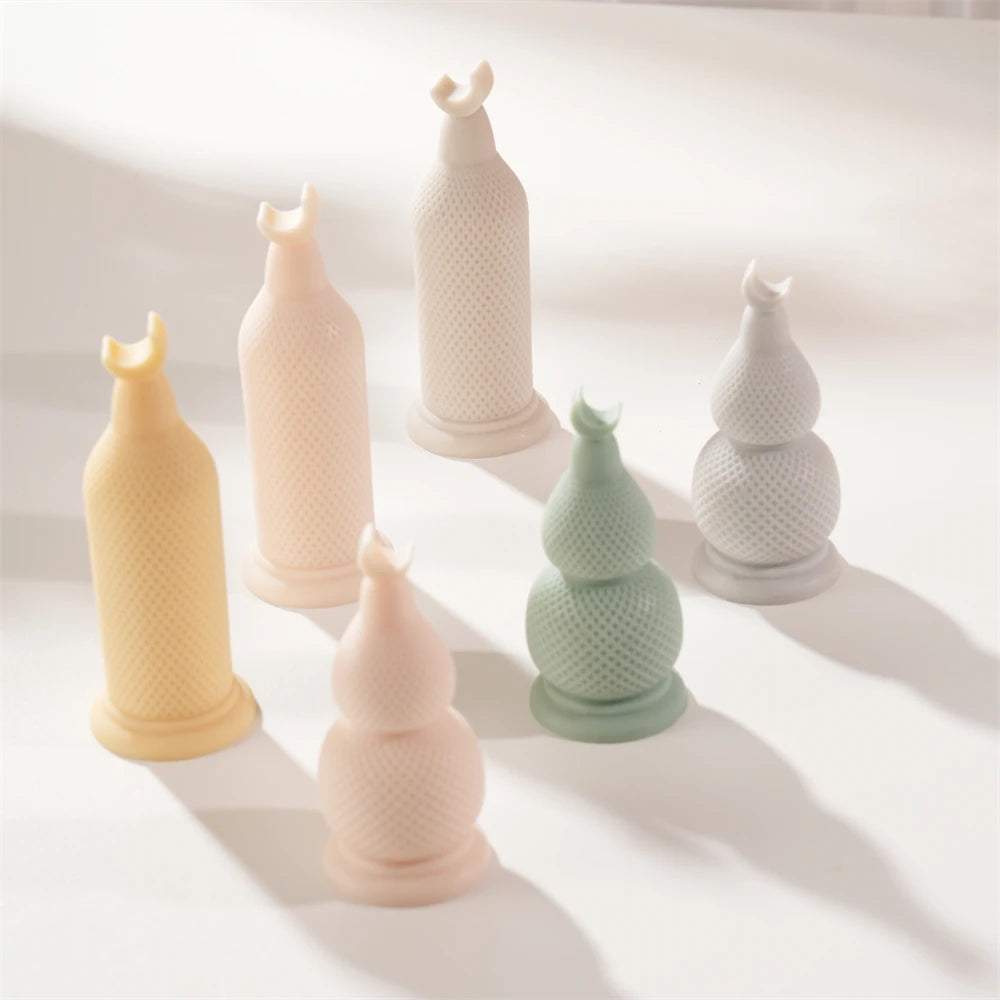 Ramadan Kareem Moon Pillar Candle Silicone Mold