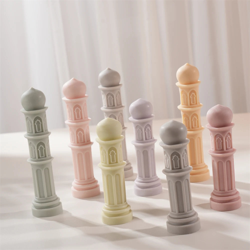 Ramadan Kareem Pillar Silicone Candle Mold