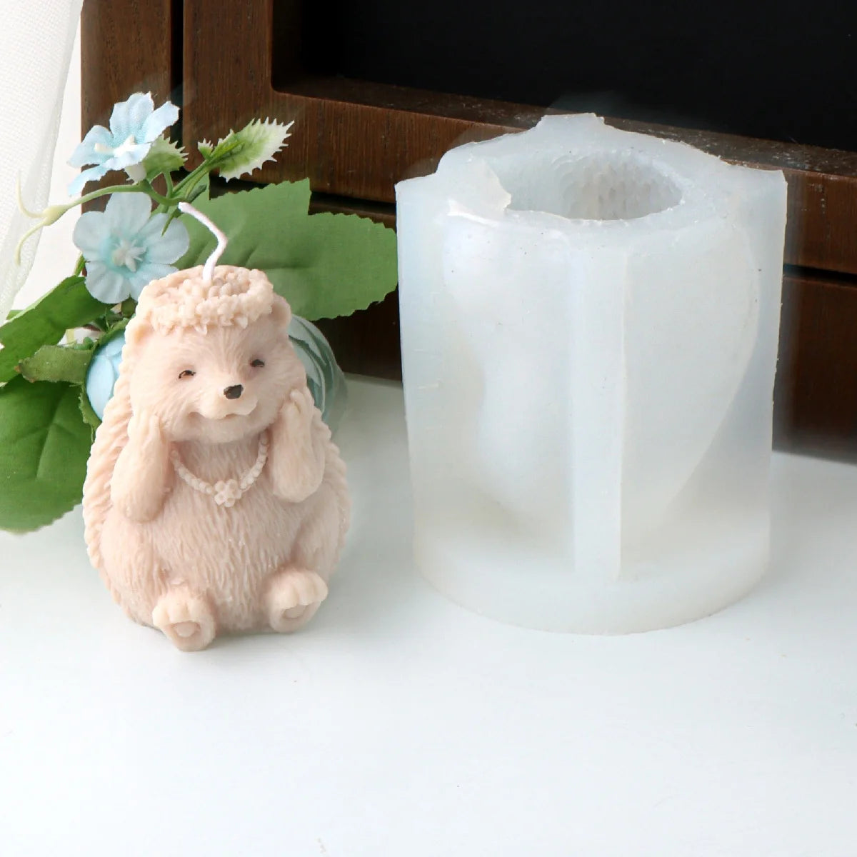 Cute Hedgehog Candle Mold