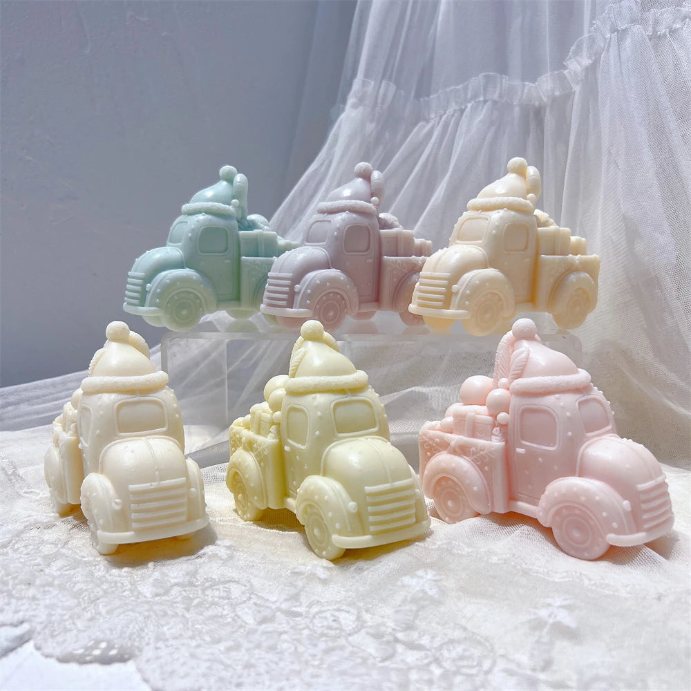 Retro Christmas Truck Candle Mold