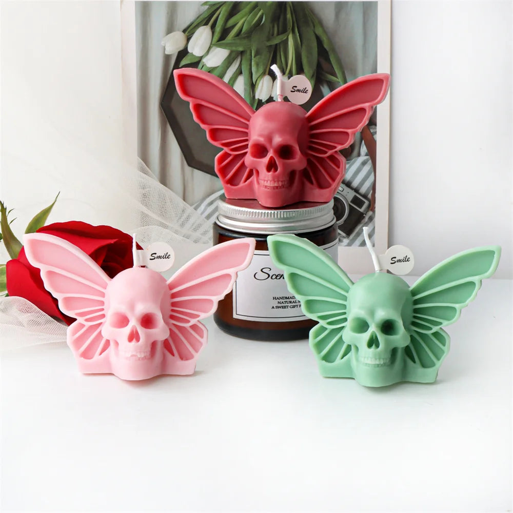 Butterfly Skull Silicone Candle Mold