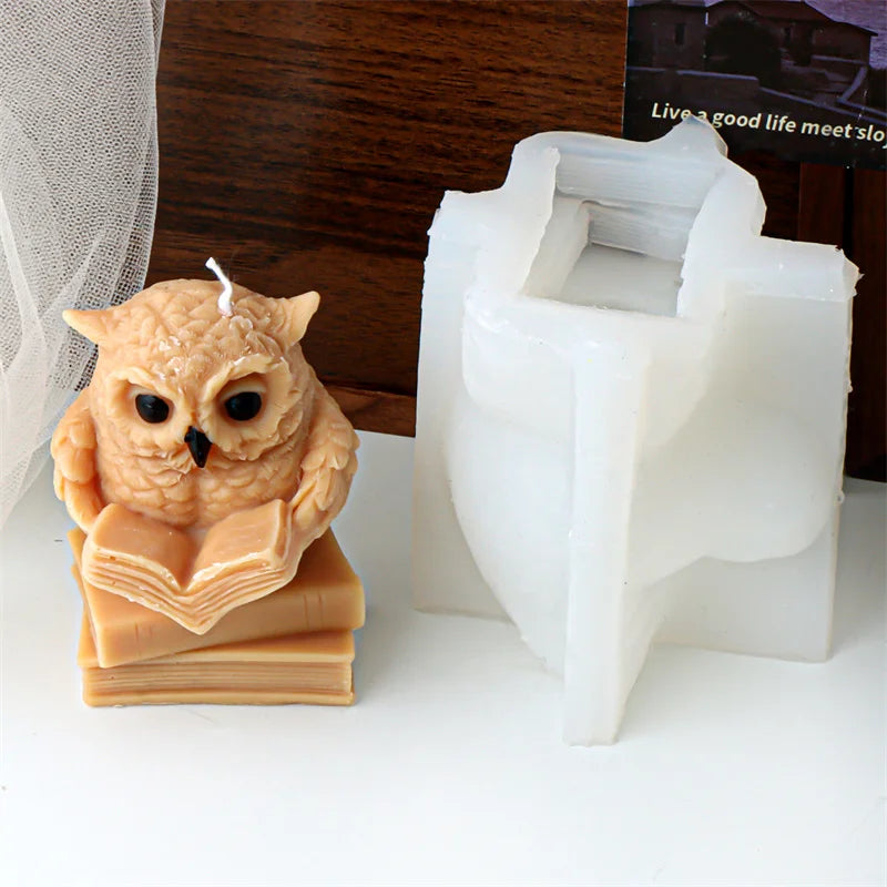 3D Owl Silicone Candle Mold