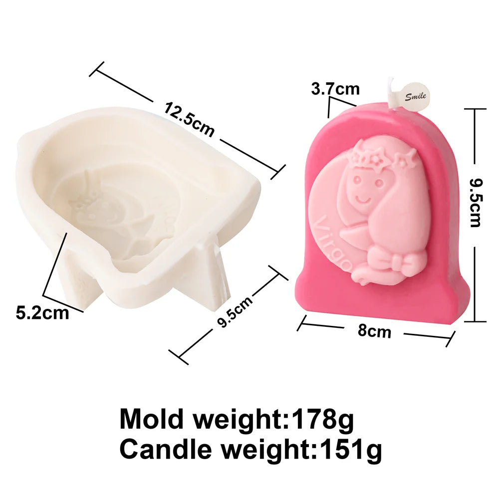 Astrology Art Craft DIY 12 Constellation Silicone Candle Molds