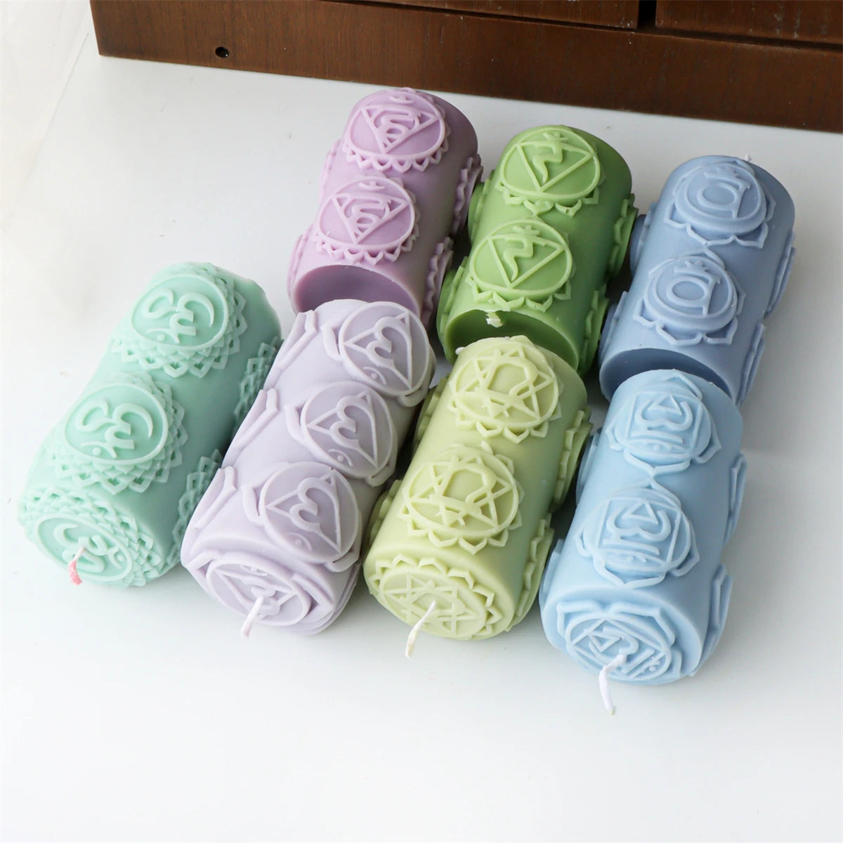 Chakras Pillar Silicone Candle Mold