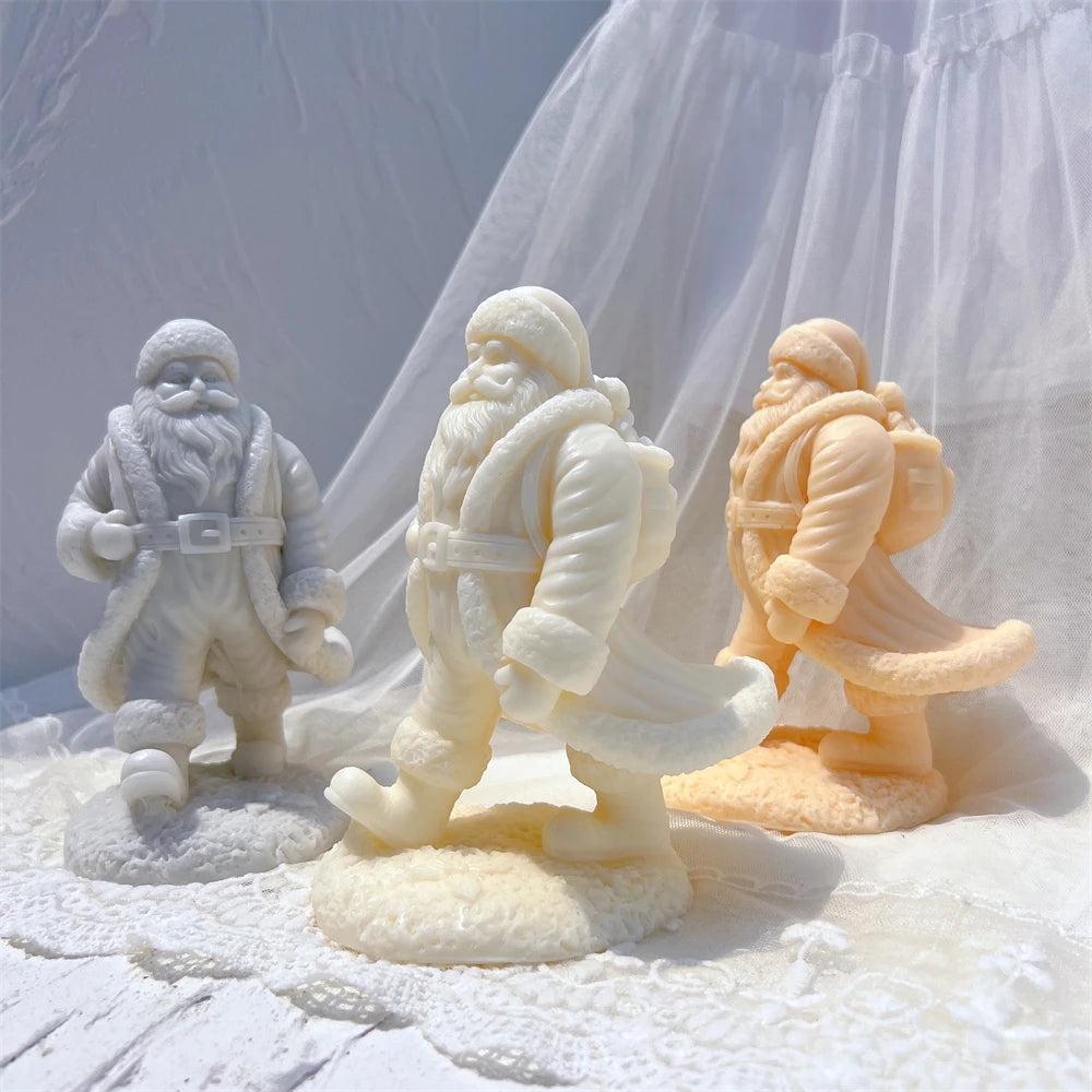 Walking Santa Claus Candle Mold