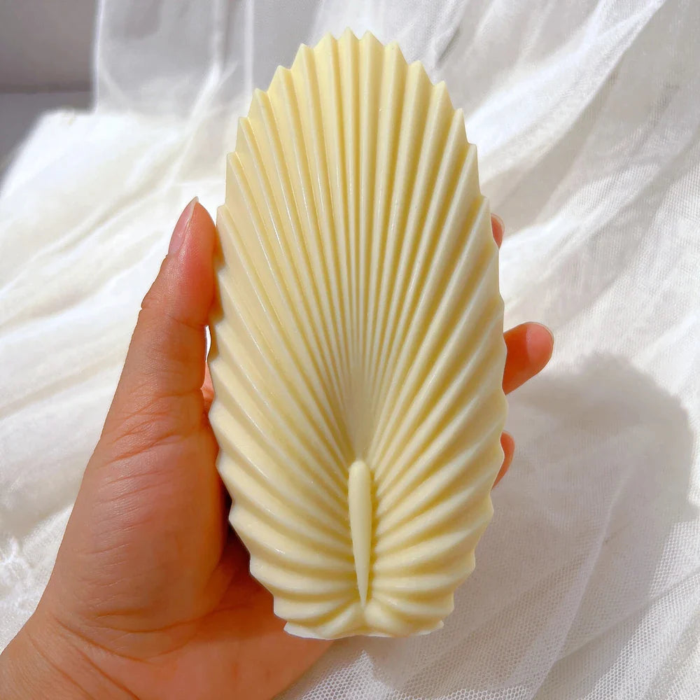 Scallop Shell Pillar Leaf Silicone Candle Mold