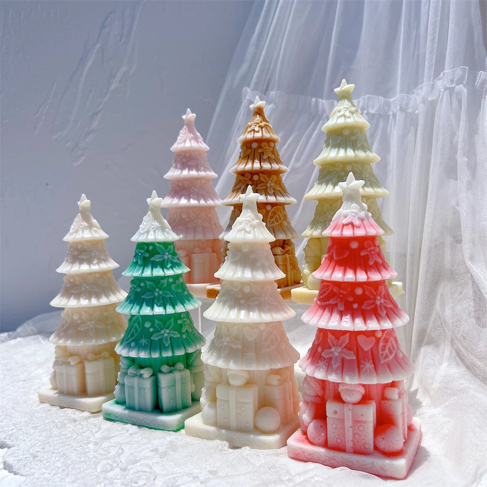 Christmas Holiday Tree Silicone Candle Mold