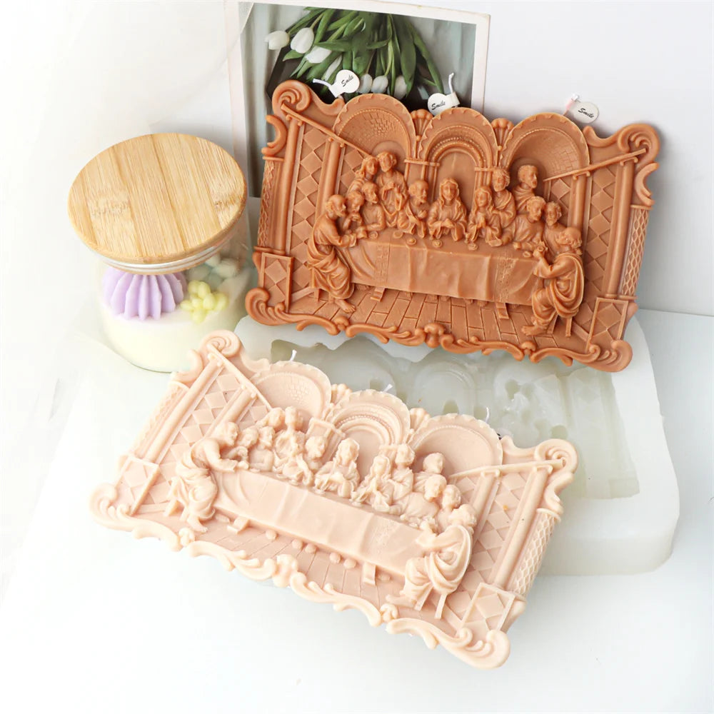 Jesus Last Supper Silicone Candle Mold