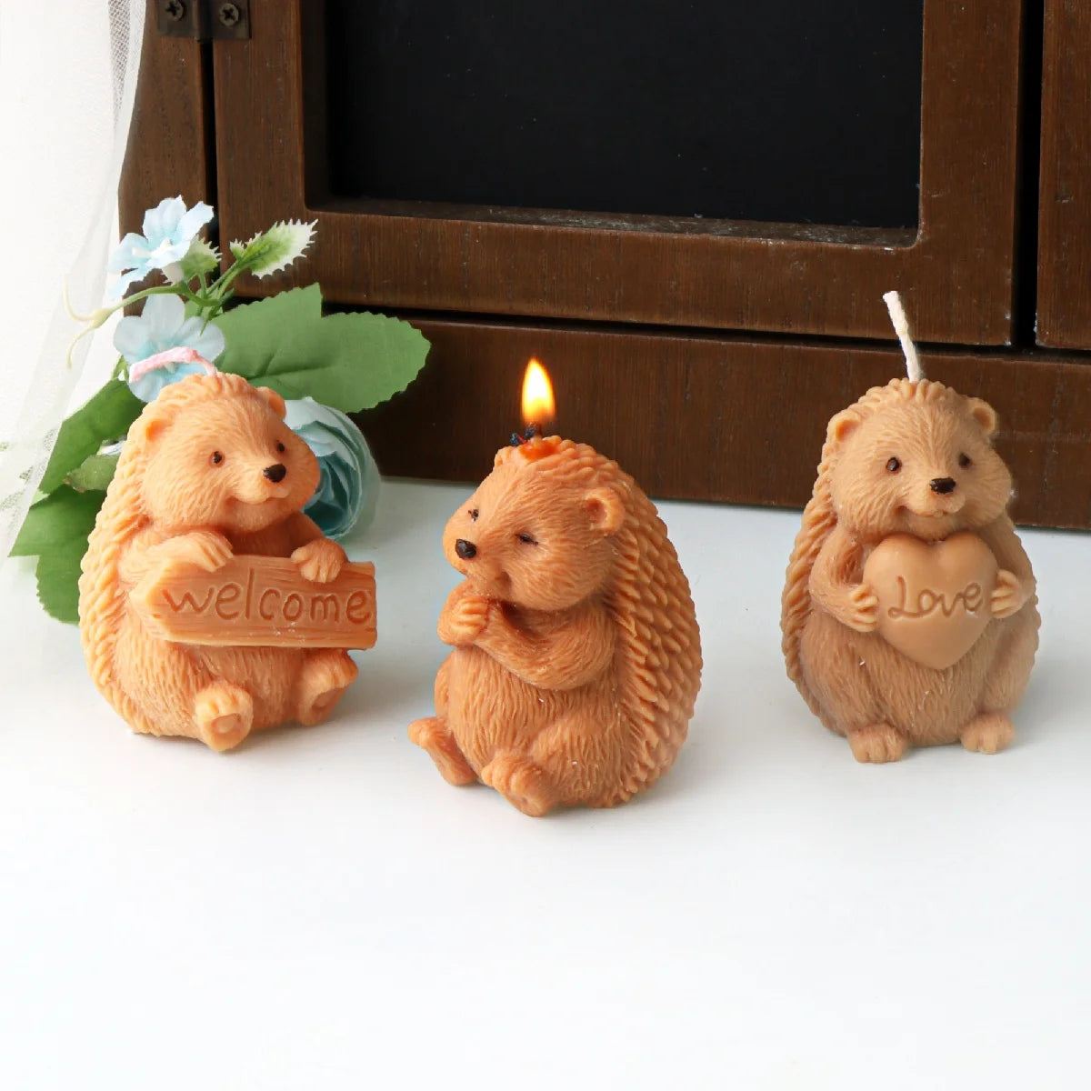 Cute Hedgehog Candle Mold