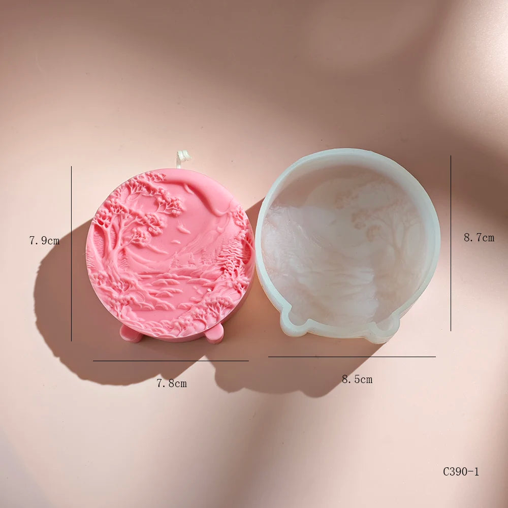 Winter Bear Gingerbread man Candle Mold