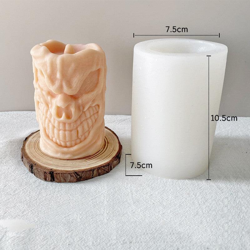 Skull Ornament Cylindrical Scented Candle Mold Candles molds