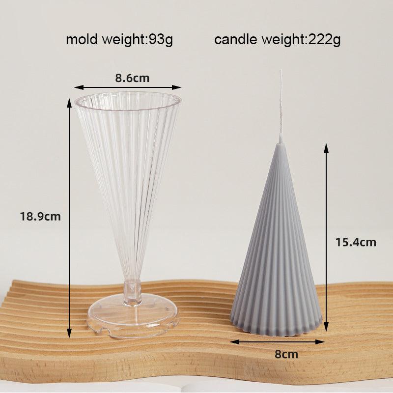 Striped Pointed Cone Candle Mold Candles molds