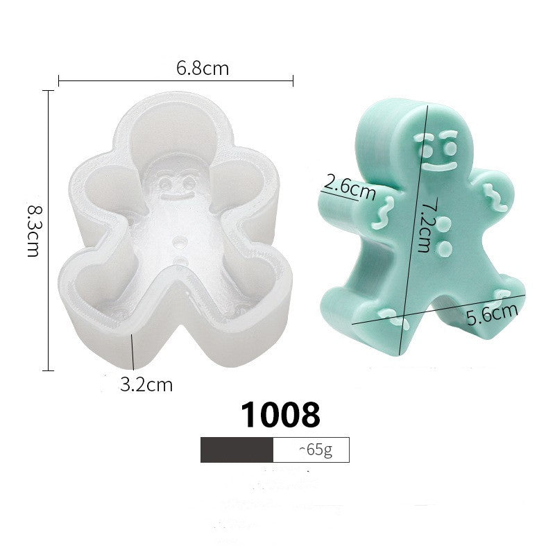 Christmas Silicone Candle Molds - Gingerbread Man