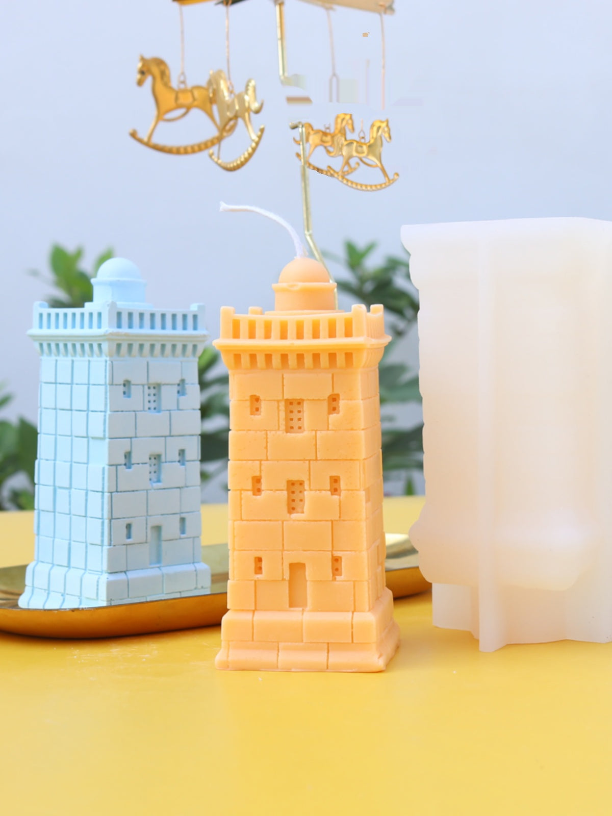 Castle House Lighthouse Design Silicone Candle Mold