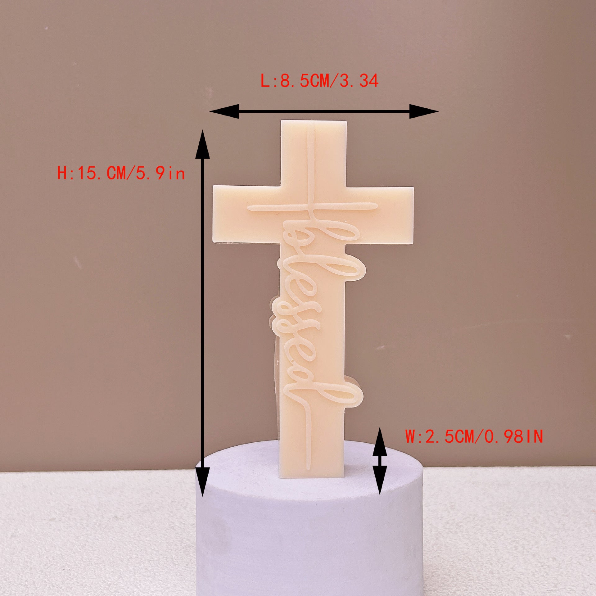 Cross Faith Religoius Candle Mold