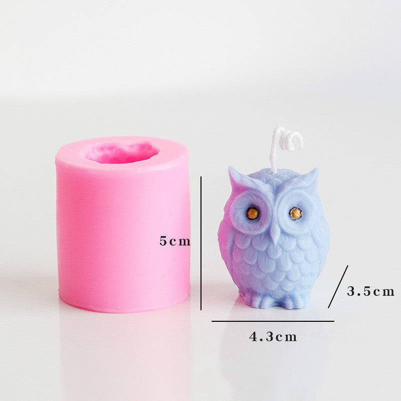 3D Owl Silicone Candle Mold for Aromatherapy DIY