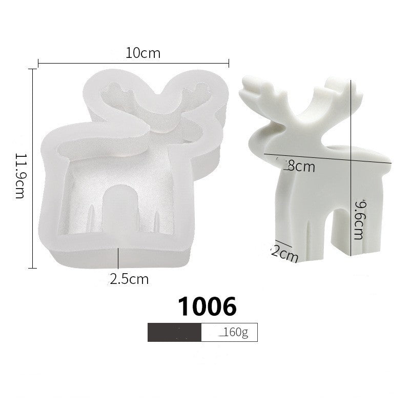 Christmas Silicone Candle Molds - Elk