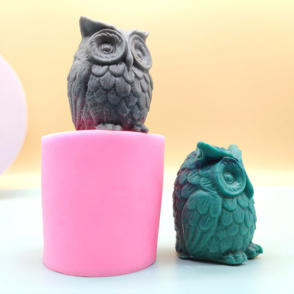 3D Owl Silicone Candle Mold for Aromatherapy DIY