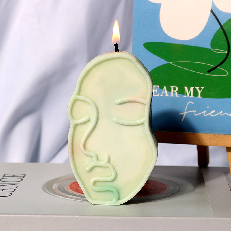 3D Human Face Silicone Candle Mold