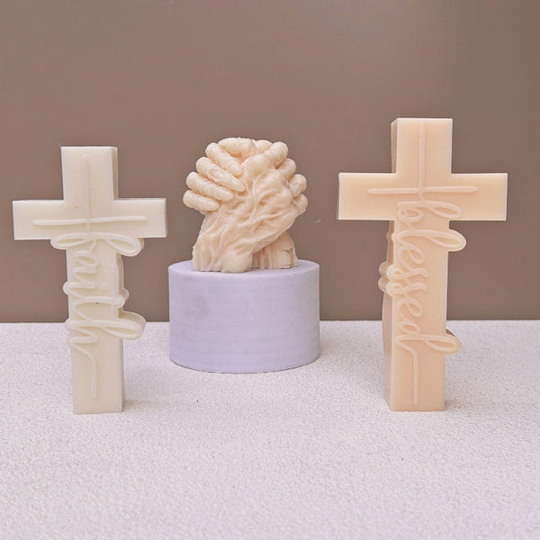 Cross Faith Religoius Candle Mold