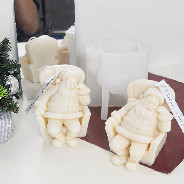 Napping Santa Claus Aromatherapy Candle Silicone Mold