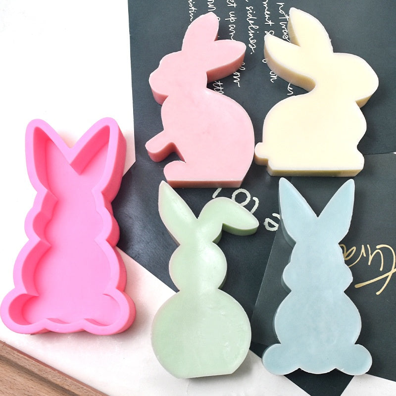 Cute Rabbit Aromatherapy Candle Silicone Mold