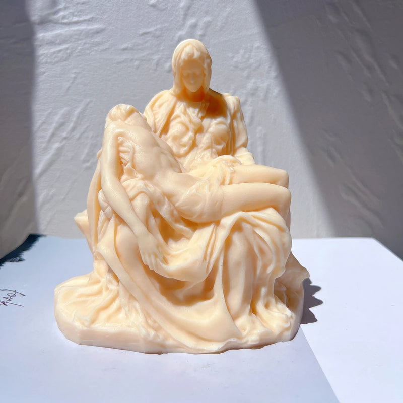 Italian Pieta Bust Candle Silicone Mold