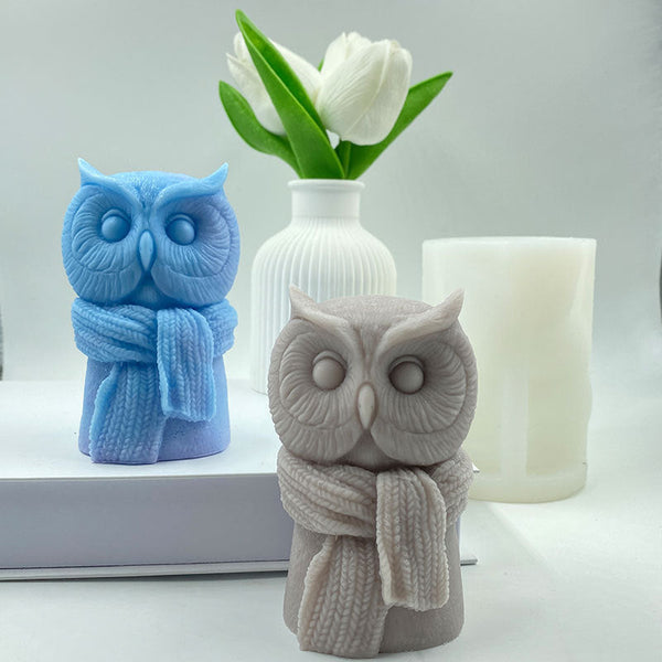 Craft Adorable Owl Candles with Our Cute Scarf Owl Silicone Mold