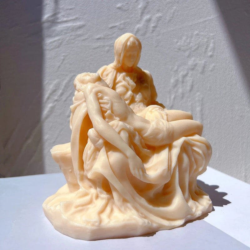 Italian Pieta Bust Candle Silicone Mold