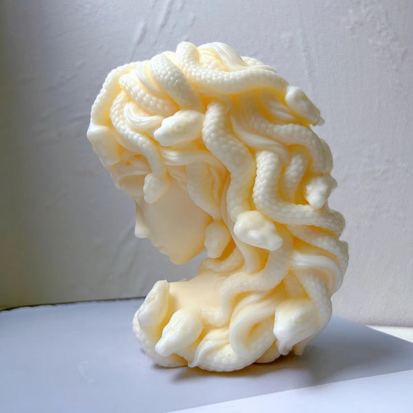 Snake Head Medusa Candle Silicone Mold