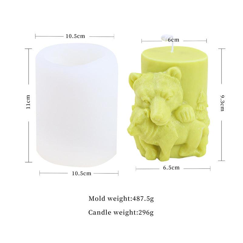 3D Animal Cylinder Silicone Candle Mold | Perfect for DIY Candle Making Candles molds