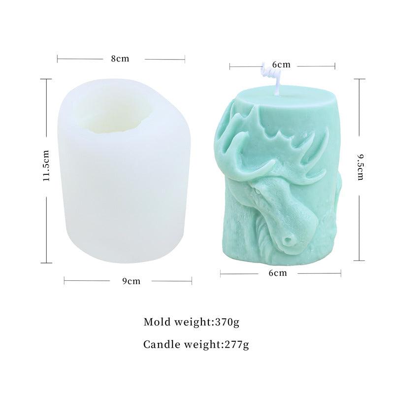 3D Animal Cylinder Silicone Candle Mold | Perfect for DIY Candle Making Candles molds