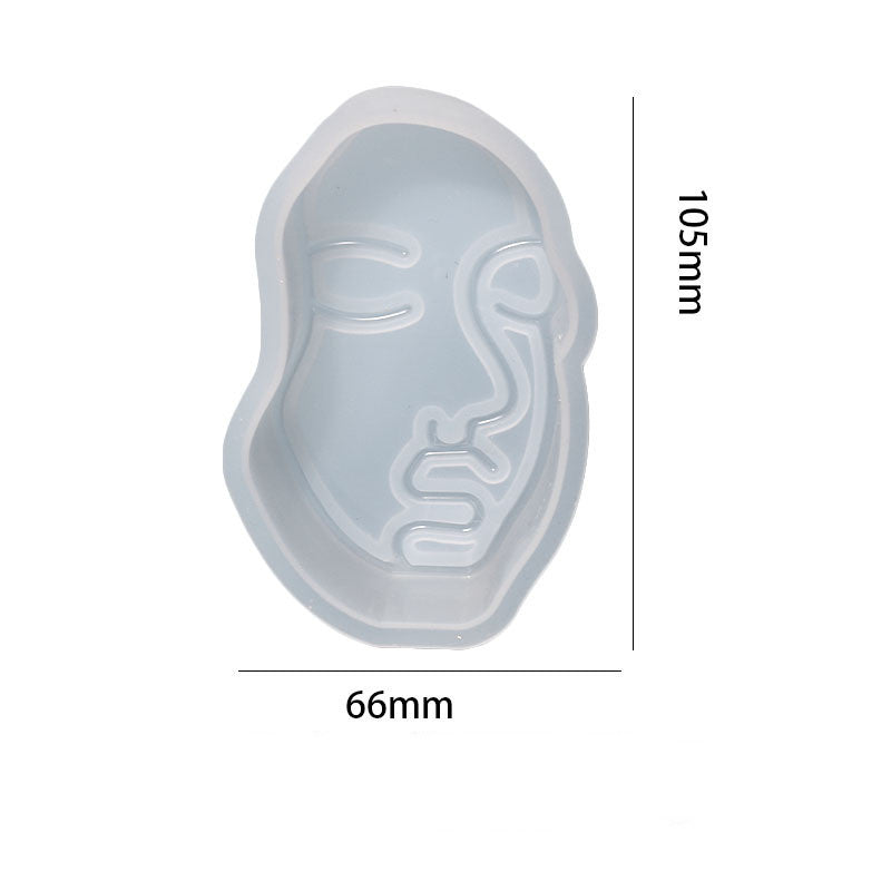 3D Human Face Silicone Candle Mold