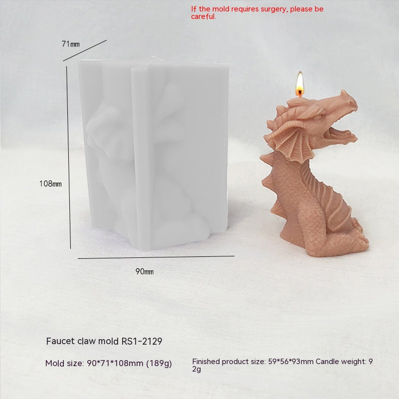 3D Dragon Silicone Candle Mold