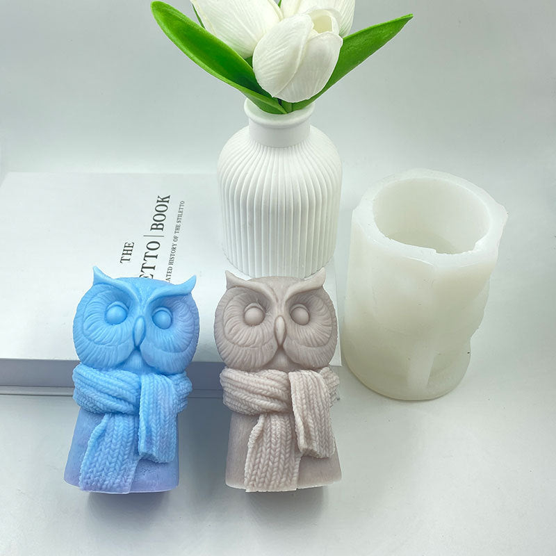 Craft Adorable Owl Candles with Our Cute Scarf Owl Silicone Mold