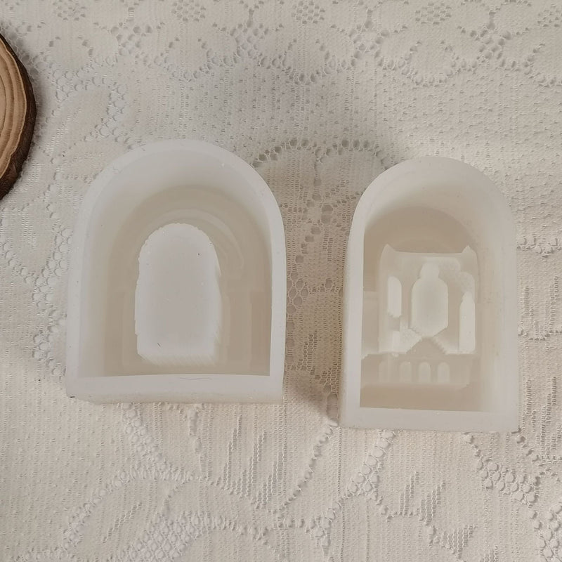 Ancient Castle Geometry-Arch Silicone Candle  Mold