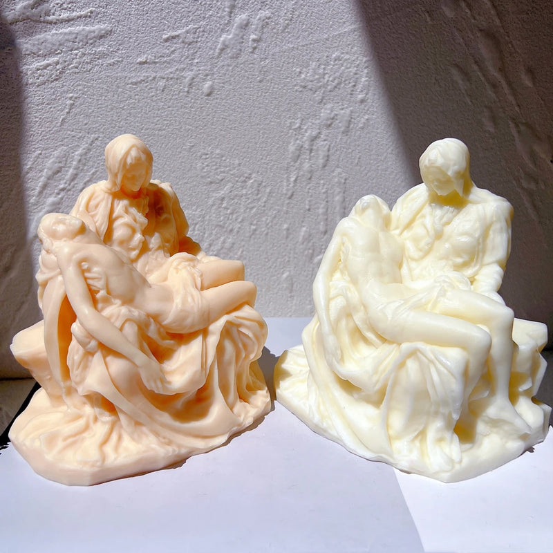 Italian Pieta Bust Candle Silicone Mold