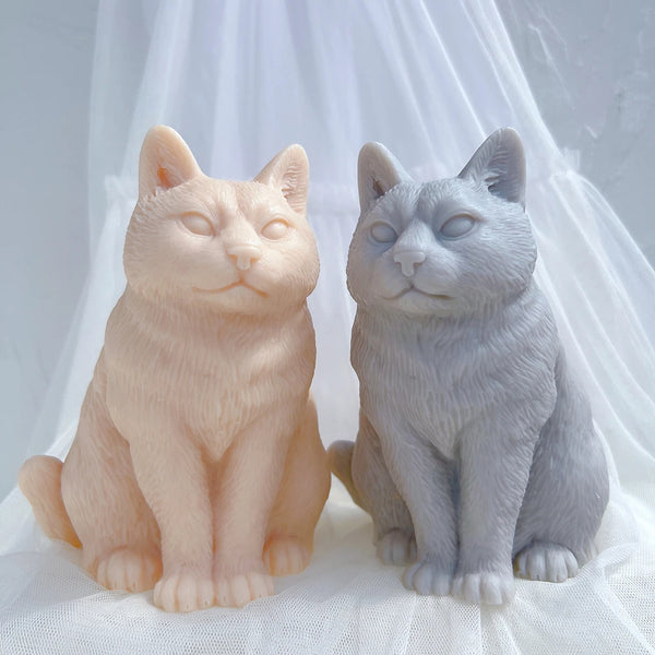 Sitting Cat Candle Mold