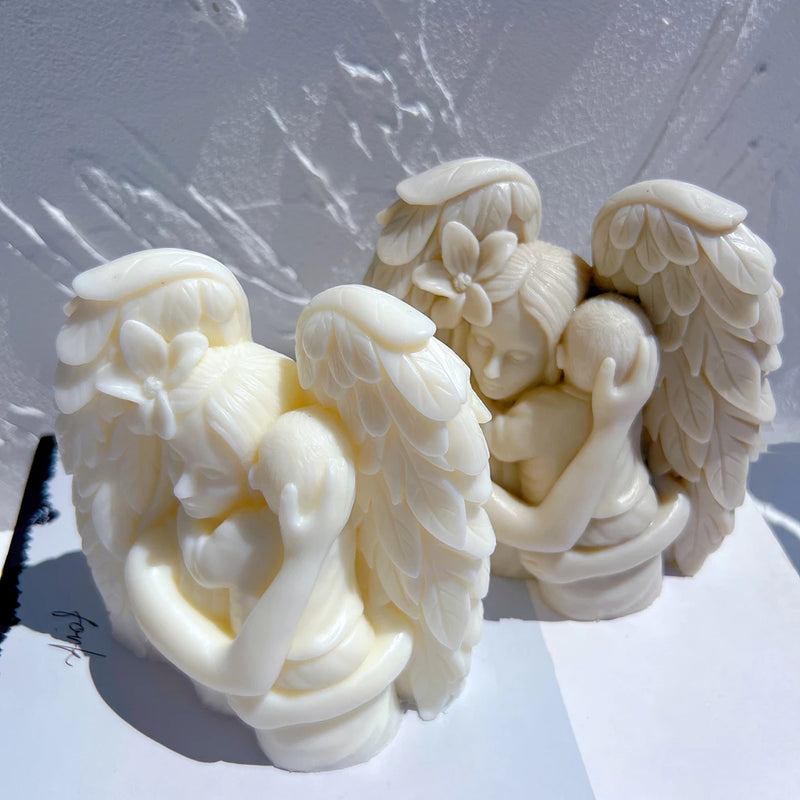 Angel Mother With Baby Candle Mold