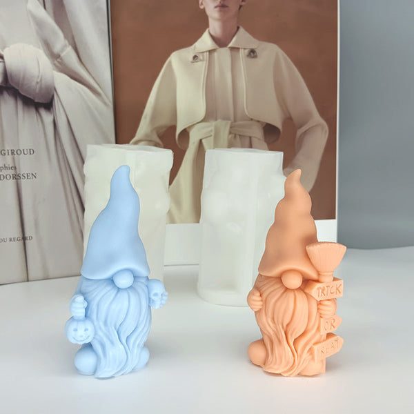DIY Halloween Theme Gnome Aromatherapy Silicone Candle Mold