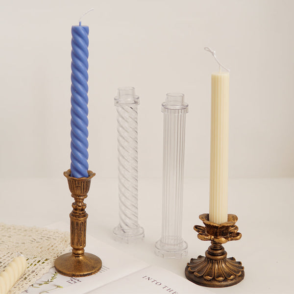 Taper Candle Molds for Twist Stripe Pillar candle making