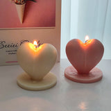 3D Love Heart with Base Silicone Candle Making Mold