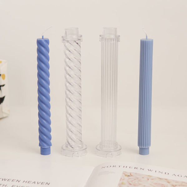 Craft Stunning Twist Stripe Pillar Candles with Taper Candle Molds! 🕯️ Discover the Art of Candle Making Today! #DIY #CandleCrafting