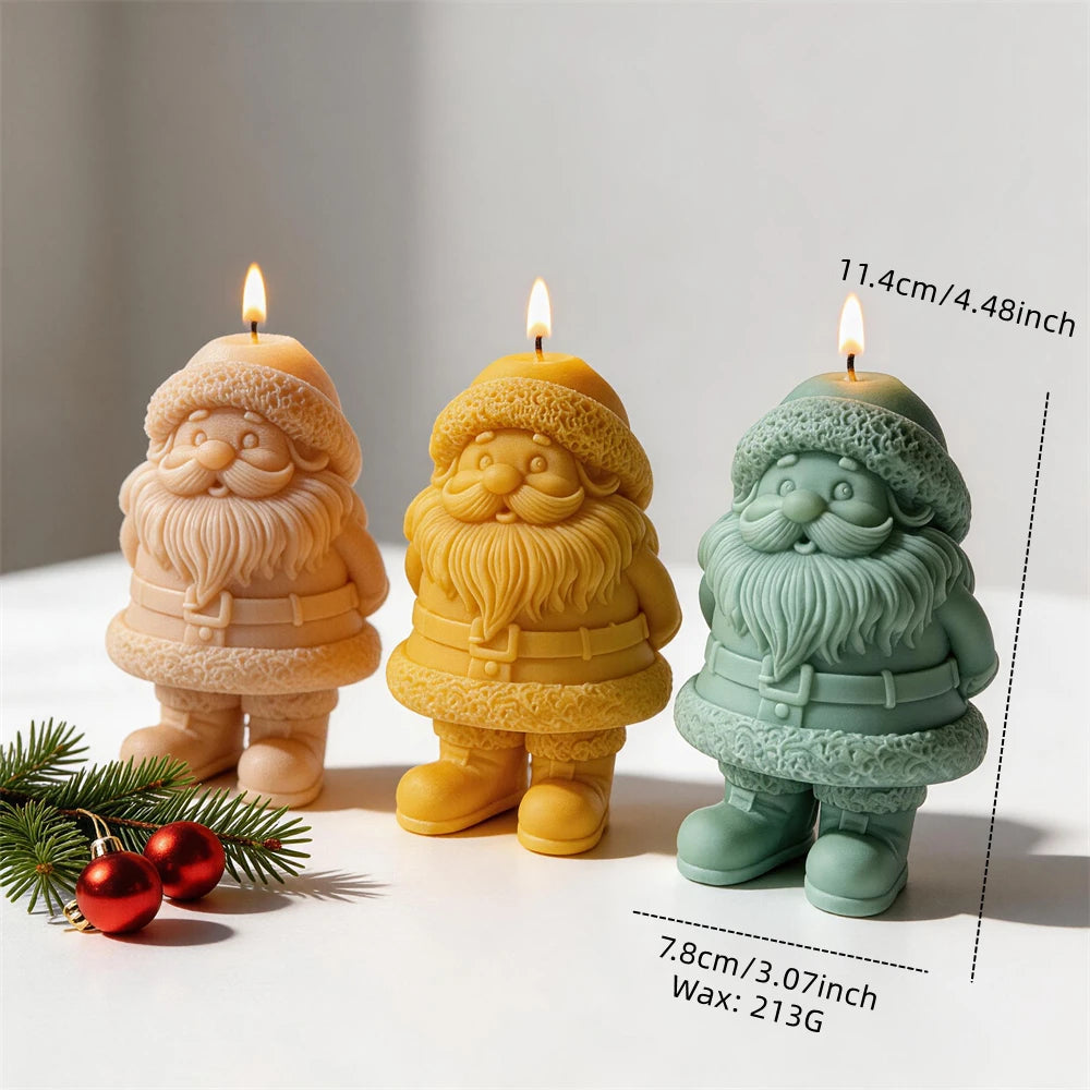 Jolly Santa Claus Silicone Candle Mold