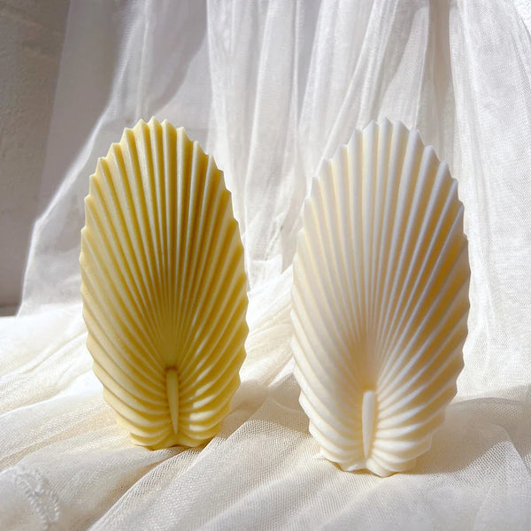 Scallop Shell Pillar Leaf Silicone Candle Mold