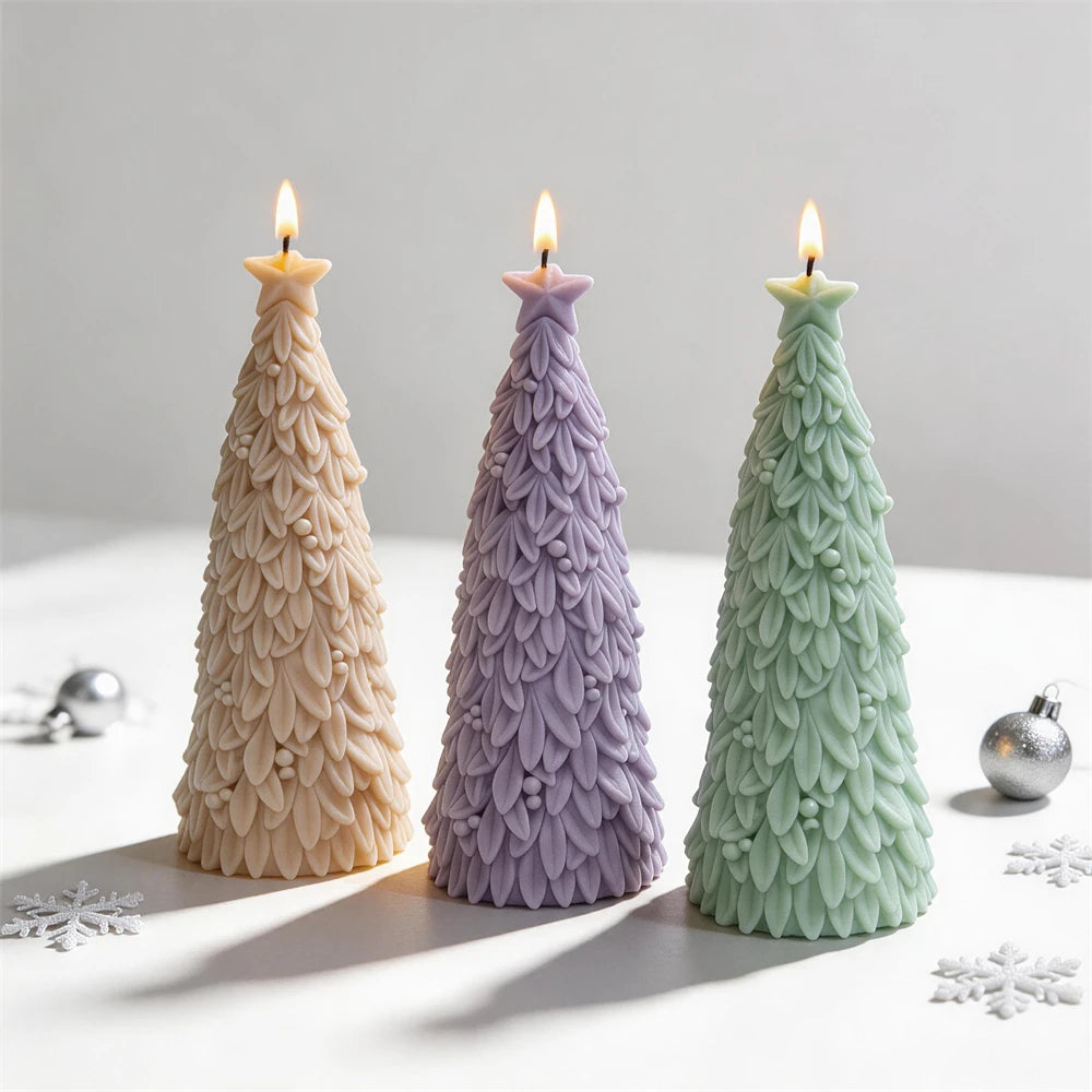 Pine Needle Christmas Tree Silicone Candle Mold